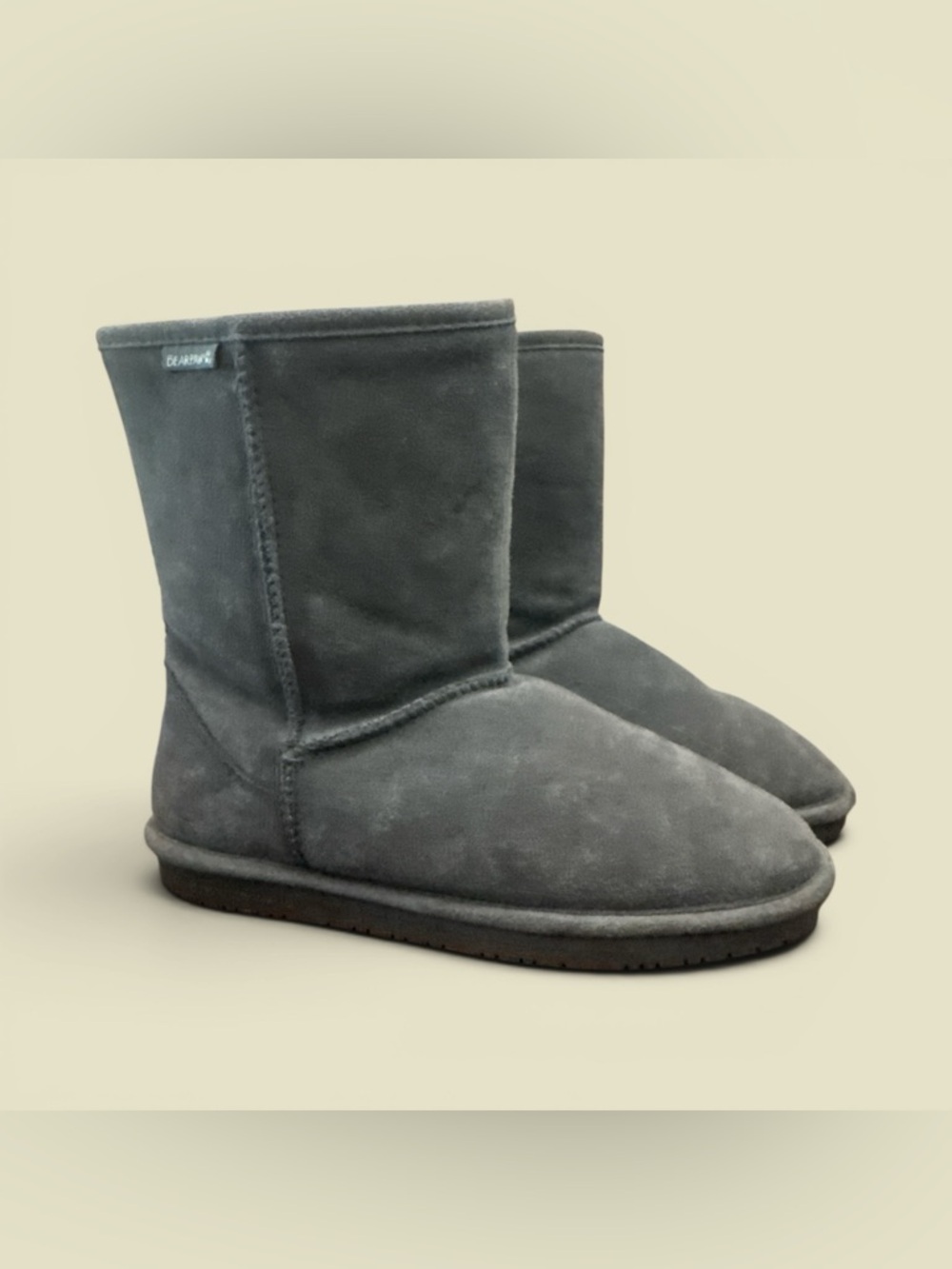 Bearpaw Classic Women's Size 11 Grey Suede Winter Boots - Cozy Lined Ankle Boot